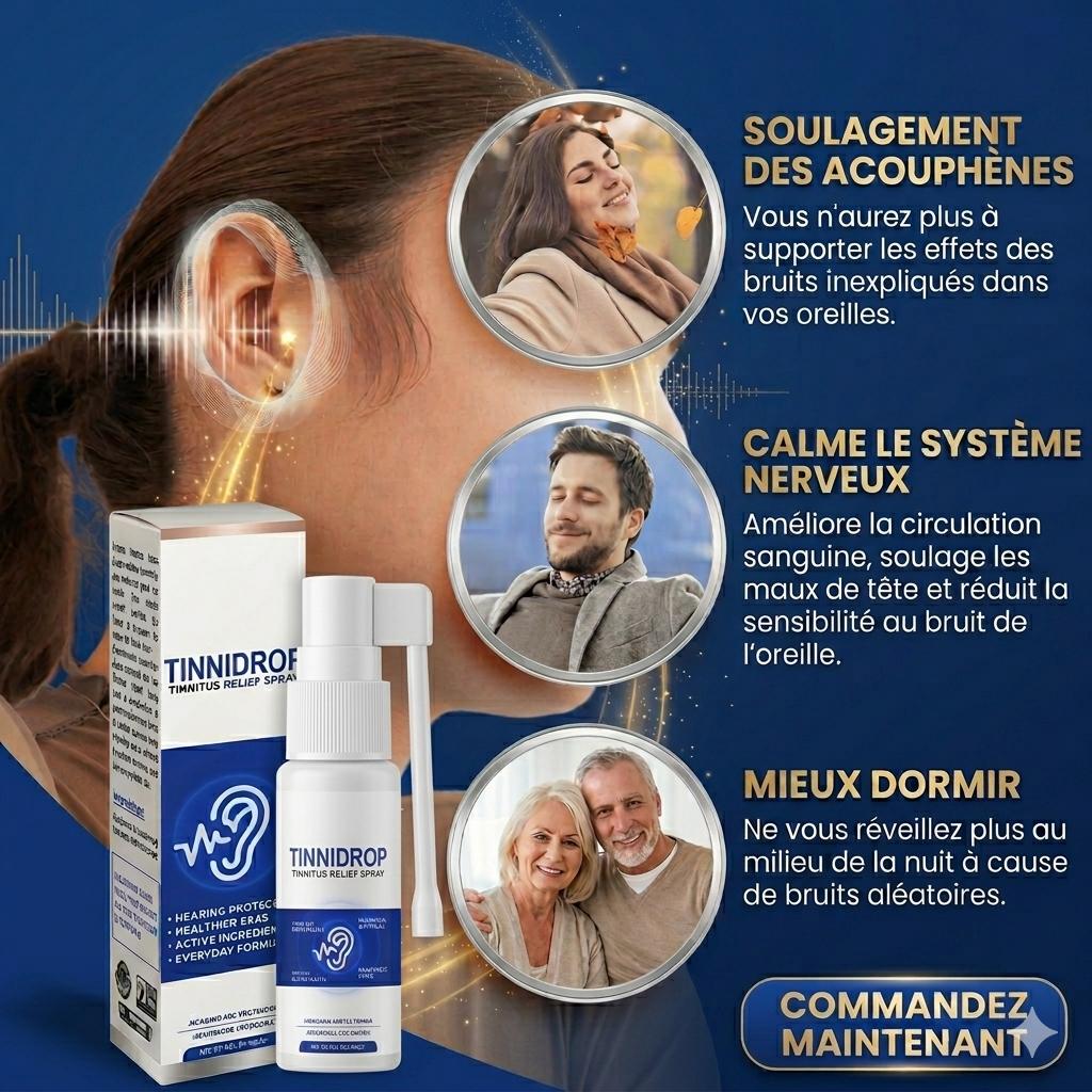 Tinnidrop – Spray Naturel contre les mal d'oreille