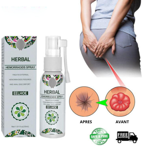 Spray Anti-Hémorroïde HERBAL: Soulage instantanément la douleur, les démangeaisons les brûlures Et Elimine l'inflammation (TOGO)