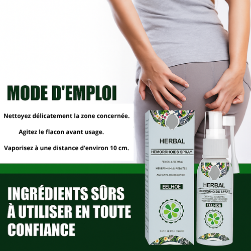 Spray Anti-Hémorroïde HERBAL: Soulage instantanément la douleur, les démangeaisons les brûlures Et Elimine l'inflammation (TOGO)